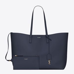 100% Authentic Saint Laurant Shopping Tote E/W in Navy!